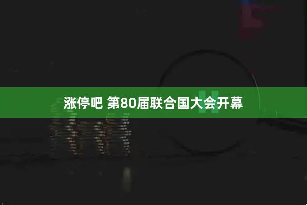 涨停吧 第80届联合国大会开幕